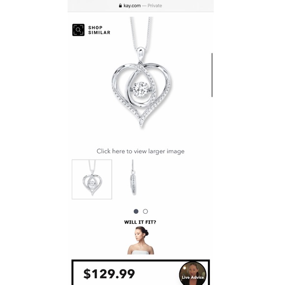 Kay Jewelers Diamond heart necklace - Picture 3 of 3